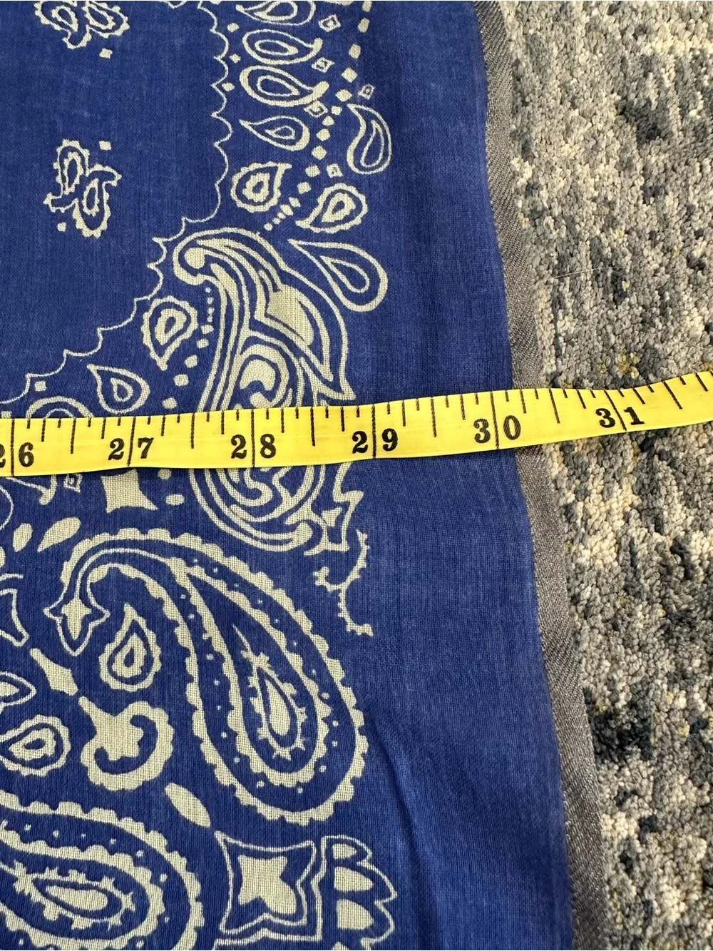 J.Crew Blanket Scarf Bandana Blue Print Women Accessories